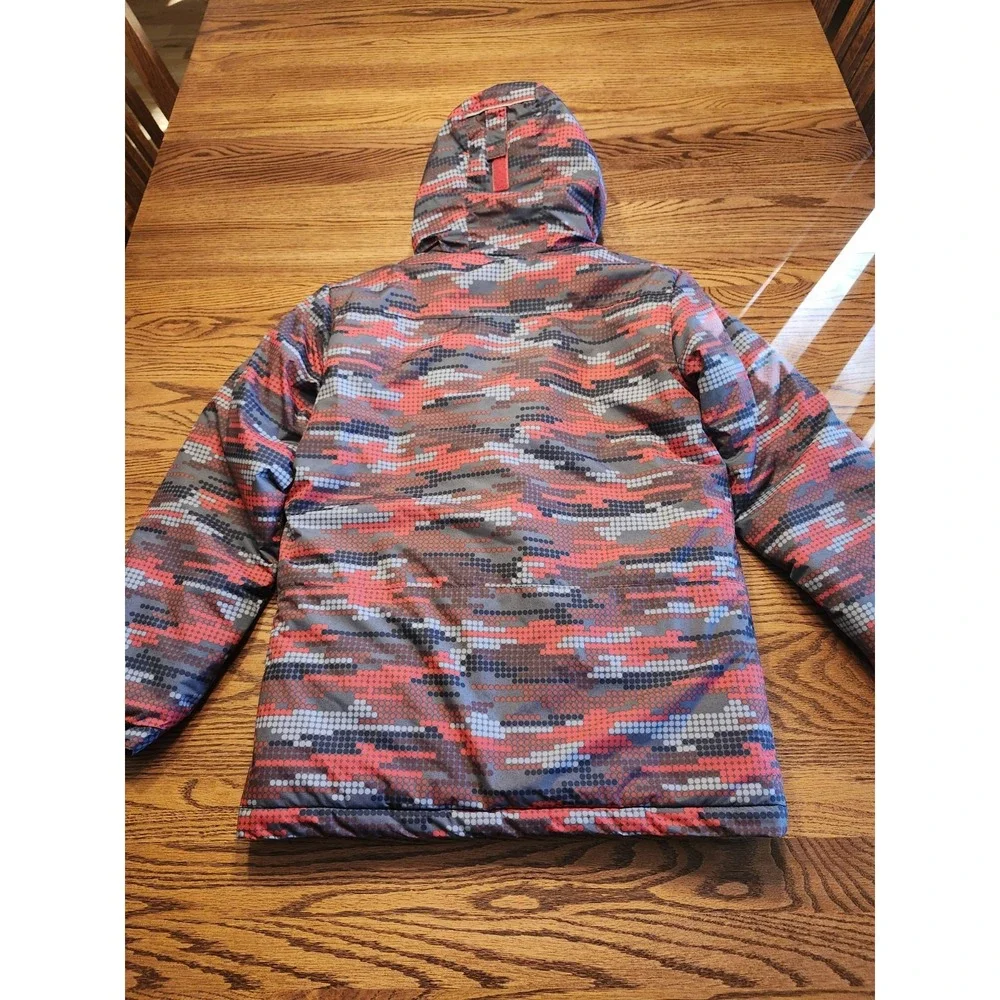 Columbia Jacket Youth‎ Large Boys Lightning Lift Hooded Winter Ski Coat Red